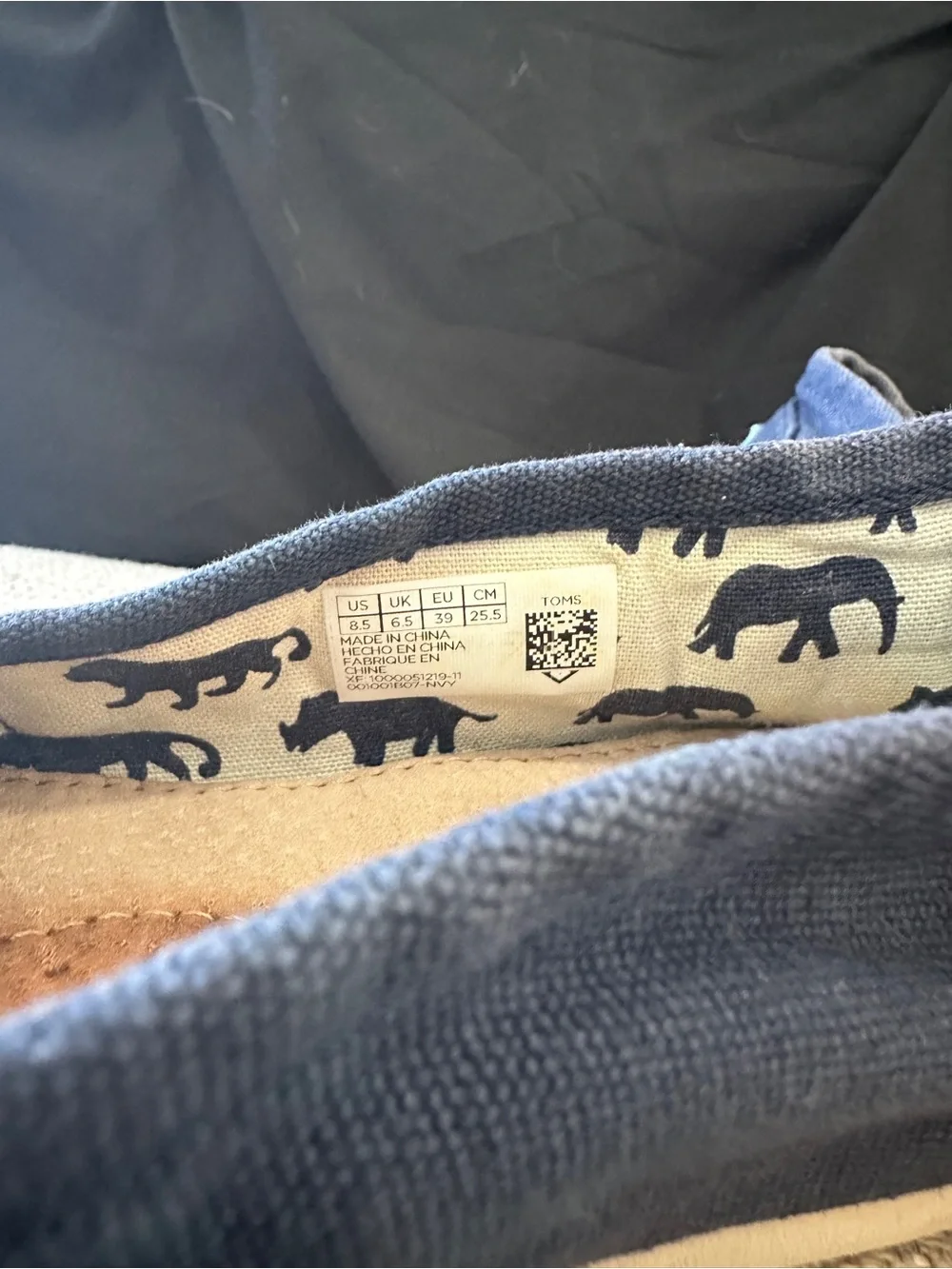 Toms Navy Canvas Slip-On Flats